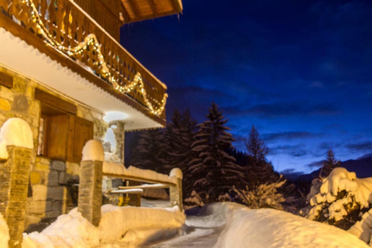 Chalet Miravidi, Montchavin-La Plagne, Jacuzzi & Sauna Exterior foto